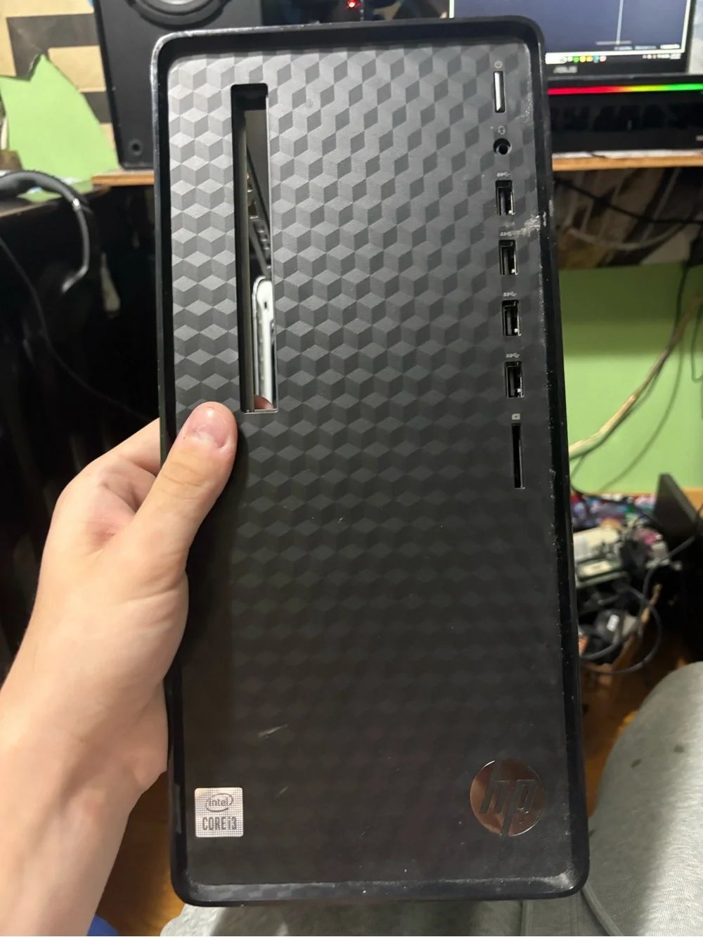 HP Black Desktop Motherboard with CPU Cooler